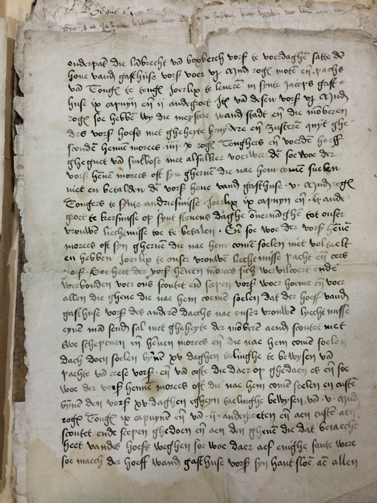 Charter van aankoop van het goed de Boxberch in Zussen door Hennen Moreesin 1403, blad 3