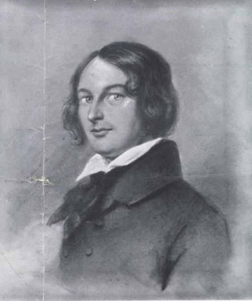 H.W. Franquinet, print of 1839 portrait of Henry Wadsworth Longfellow