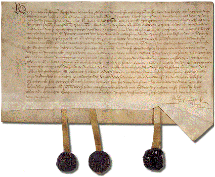 Oorkonde tolvrijstelling voor gebroeders Marres 1526