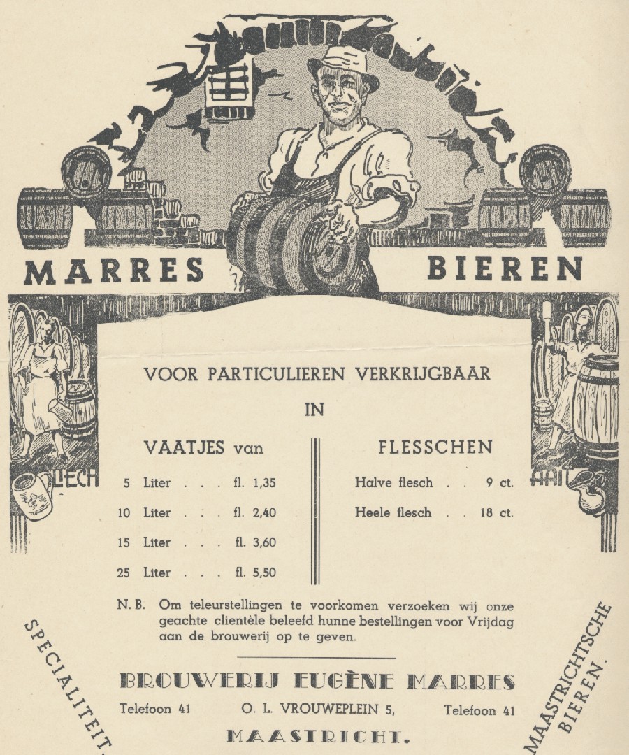 Prijslijst Marres bier