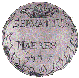 Gildepenning van Servatius Marres, 1771