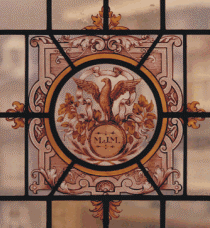 Detail raam Prinsenkamer in het Stadhuis Maastricht
