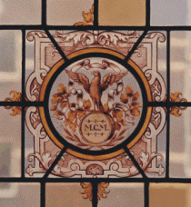 Detail raam Prinsenkamer in het Stadhuis Maastricht