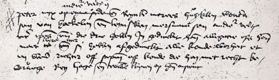 RHCL te Maastricht, Schepenbank van het Hooggerecht van den Vroenhof te Maastricht. nr. 6692, fol. 18v, Voechgeding 22 juni 1445